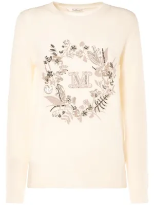 Max Mara   Bari sequined wool &amp; cashmere sweater 