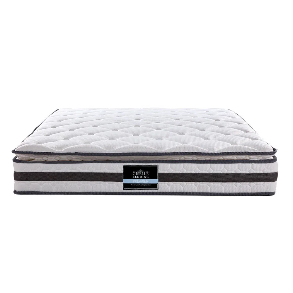 Medium-Firm 21cm Pillow Top King Mattress, Hypo-Allergenic - Giselle Bedding