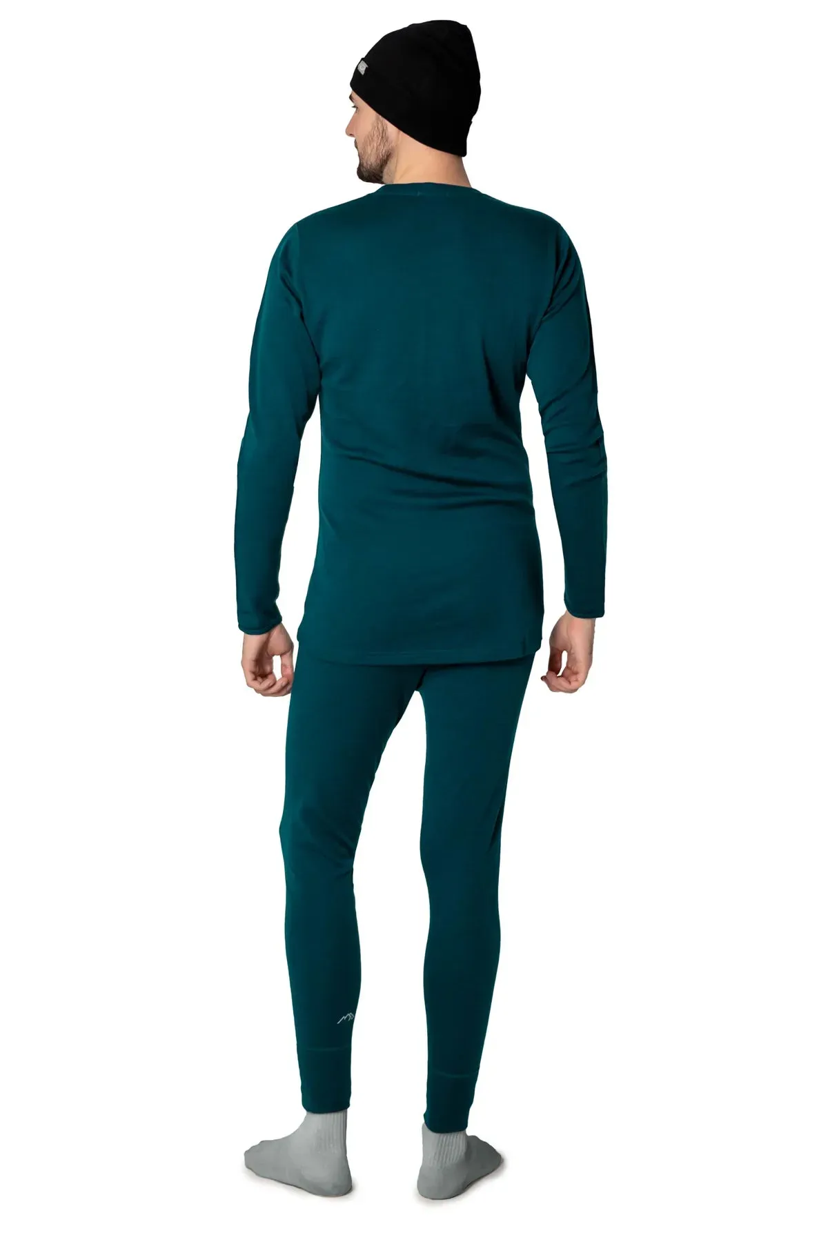 Men's Deep Teal Set   Black Beanie
