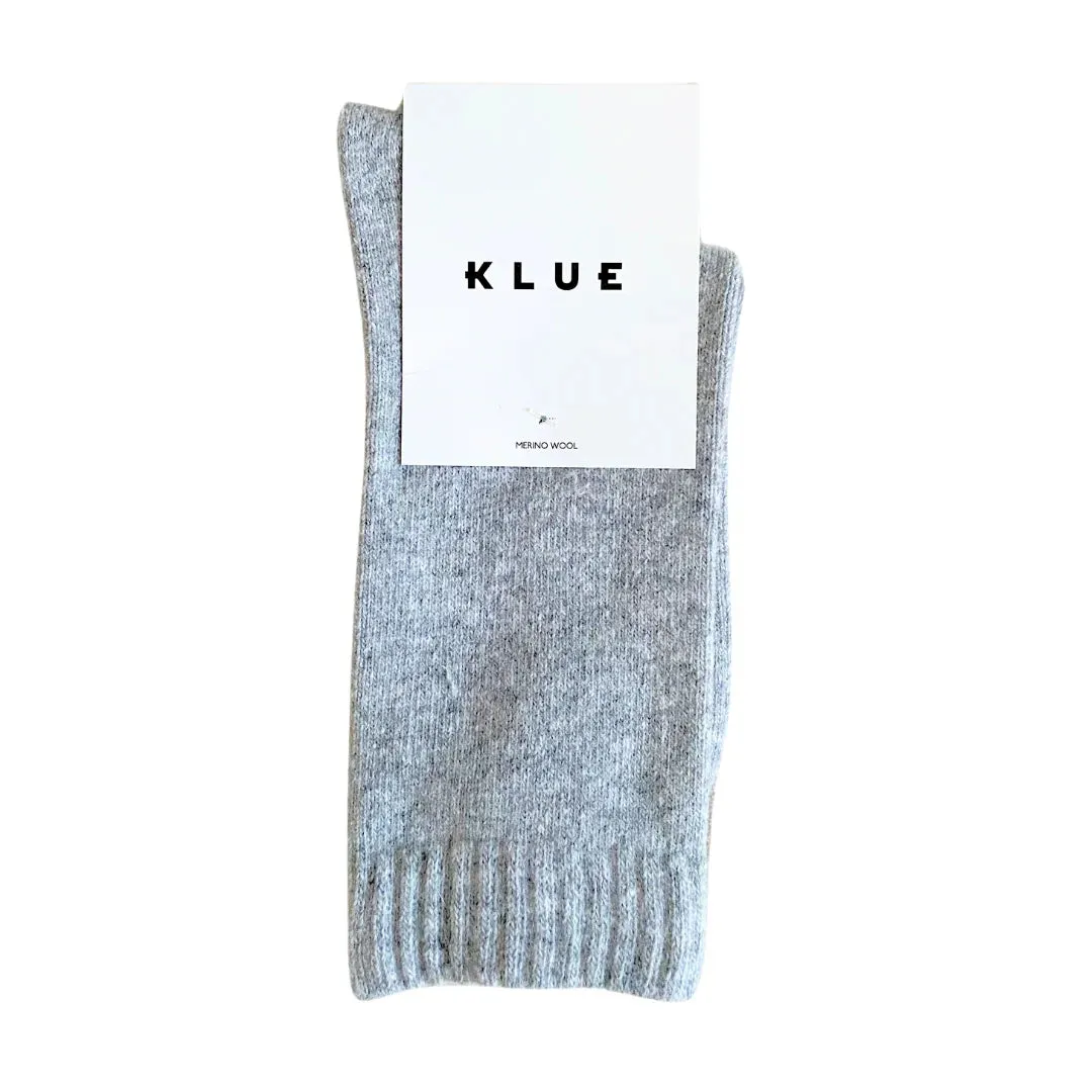 Merino Wool Plain Light Grey Socks