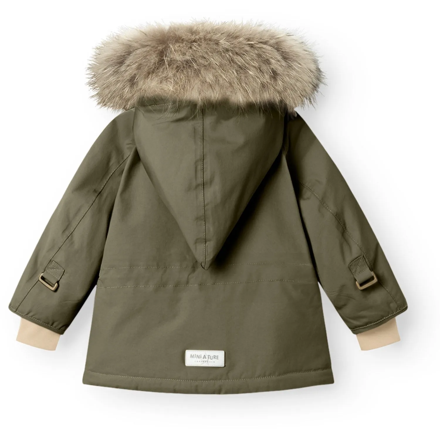 Mini A ture Olive night Wang Fleece Winter Jacket m. Fur