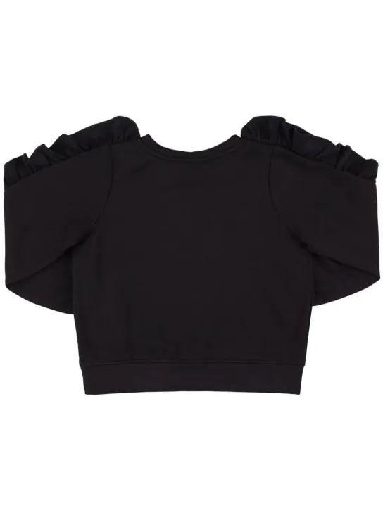 Miss Blumarine   Crystal logo viscose sweatshirt 