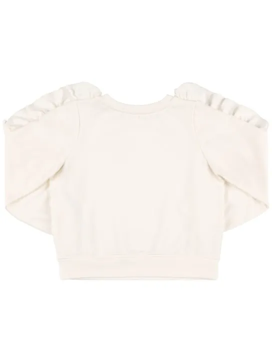 Miss Blumarine   Crystal logo viscose sweatshirt 