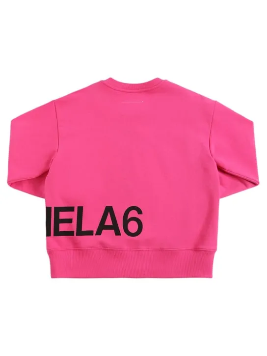 MM6 Maison Margiela   Logo print cotton sweatshirt 