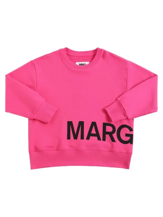 MM6 Maison Margiela   Logo print cotton sweatshirt 