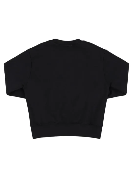 MSGM   Logo printed cotton sweatshirt 