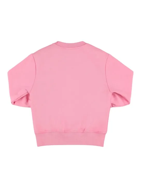 MSGM   Logo printed cotton sweatshirt 