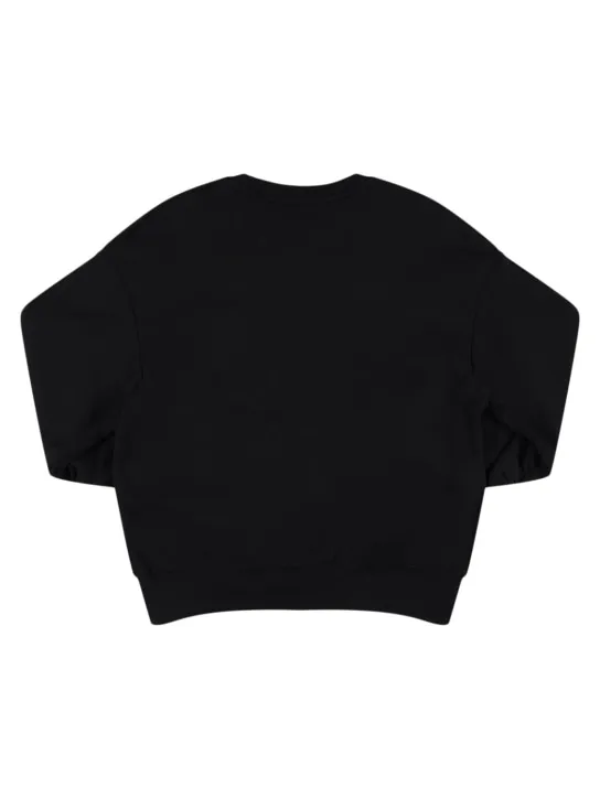 MSGM   Love logo printed cotton sweatshirt 