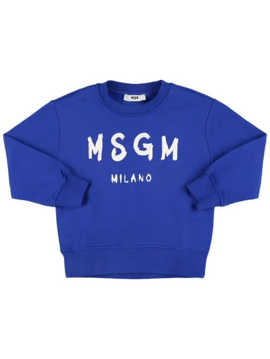 MSGM   Printed cotton sweatshirt 