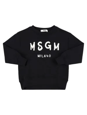 MSGM   Printed cotton sweatshirt 