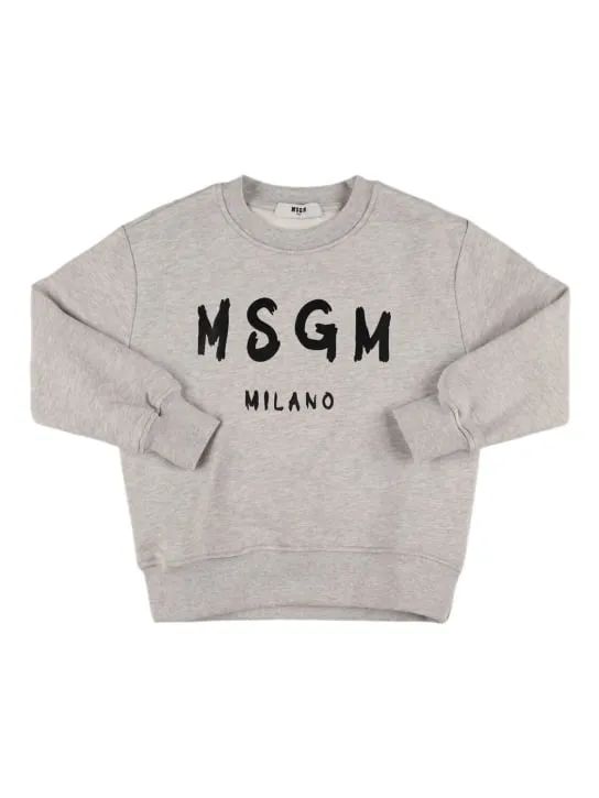MSGM   Printed cotton sweatshirt 