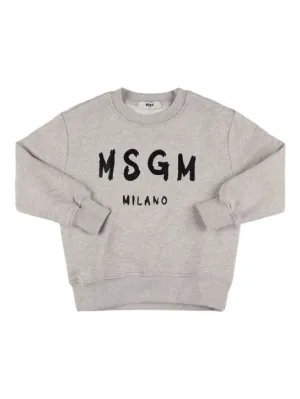 MSGM   Printed cotton sweatshirt 
