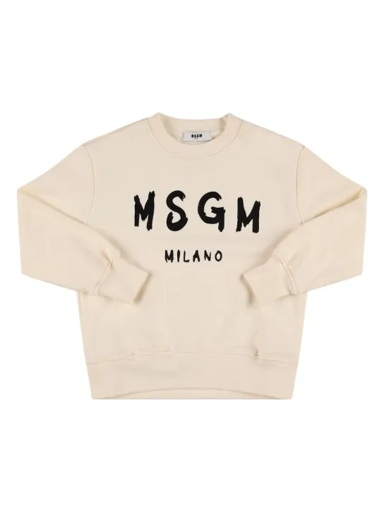 MSGM   Printed cotton sweatshirt 