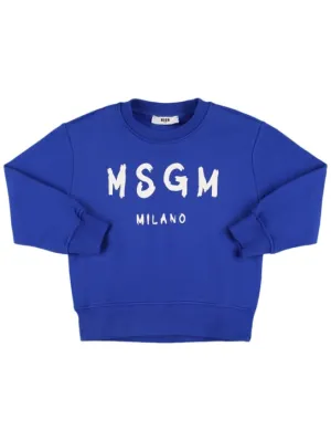 MSGM   Printed cotton sweatshirt 