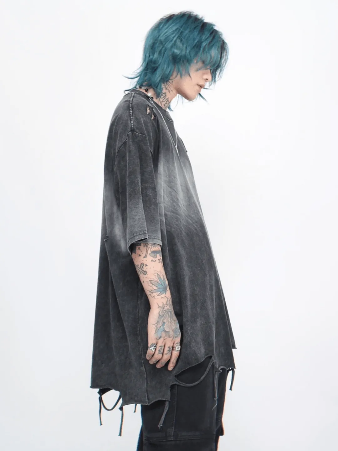 【Mz】  Vintage Washed  Base Layer T-Shirt  na1182