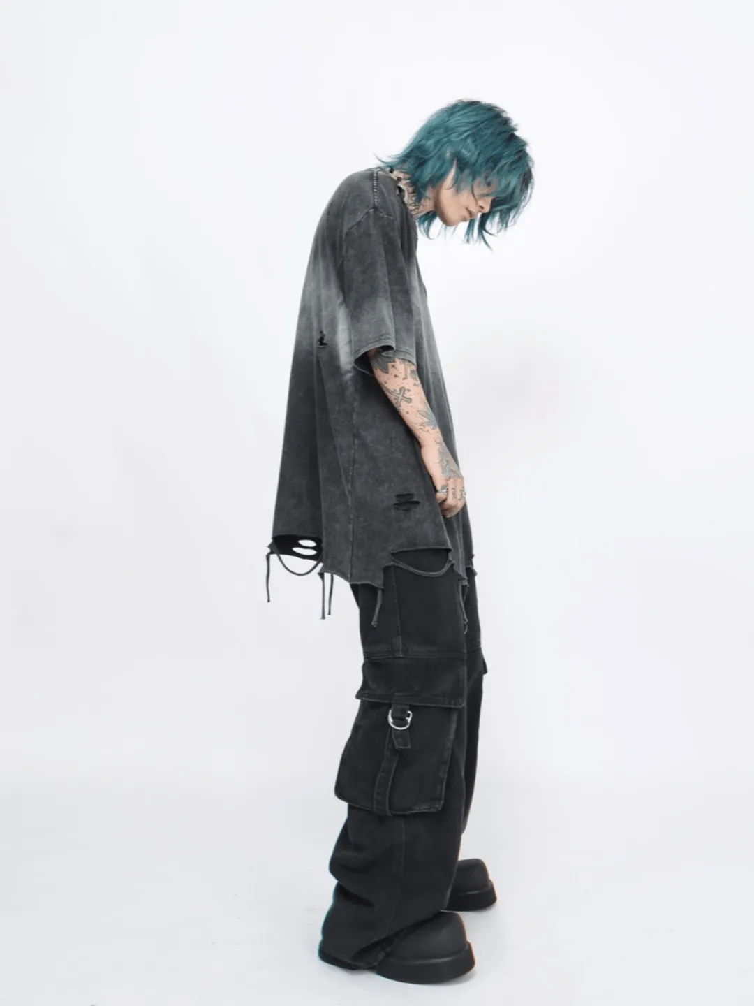 【Mz】  Vintage Washed  Base Layer T-Shirt  na1182