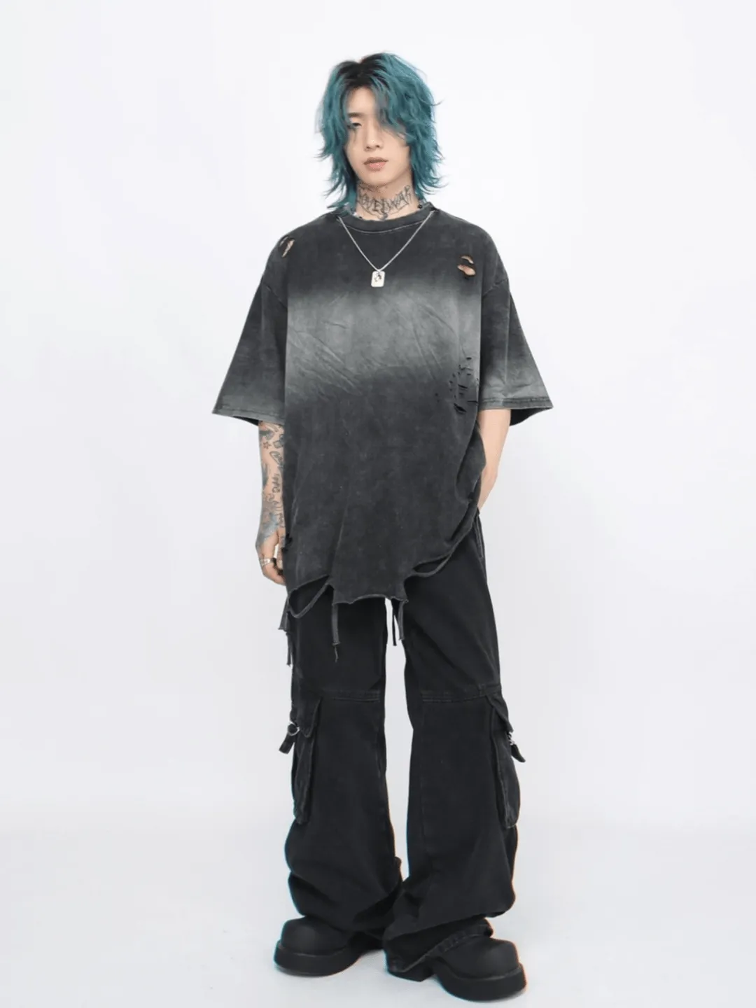 【Mz】  Vintage Washed  Base Layer T-Shirt  na1182