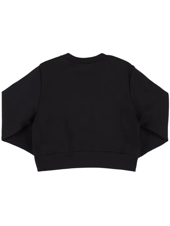 N°21   Logo print cropped cotton sweatshirt 