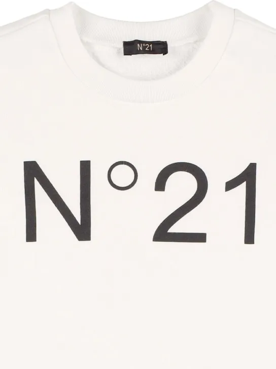 N°21   Logo printed cotton sweatshirt 