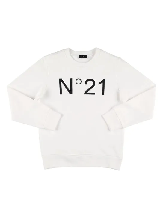 N°21   Logo printed cotton sweatshirt 