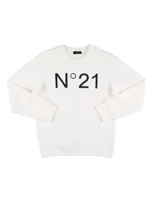 N°21   Logo printed cotton sweatshirt 