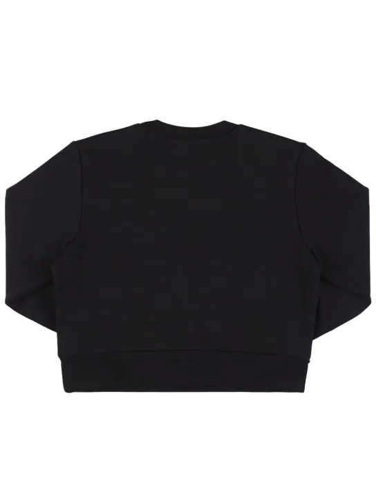 N°21   Printed cotton crop sweatshirt 