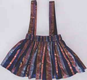 Navy Solid Lurex Diaper Overall