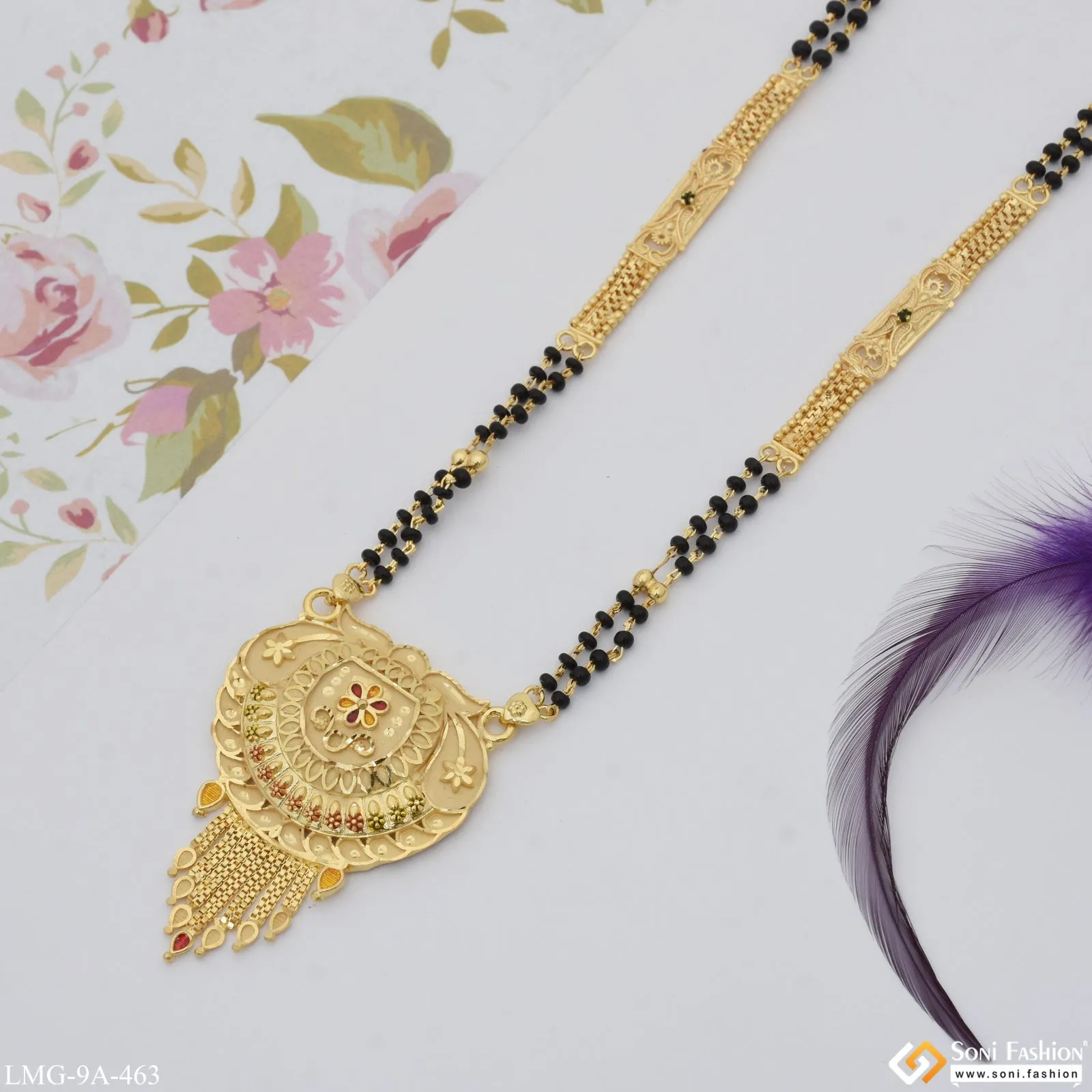 New Style Eye-Catching Design Gold Plated Mangalsutra for Women - Style A463