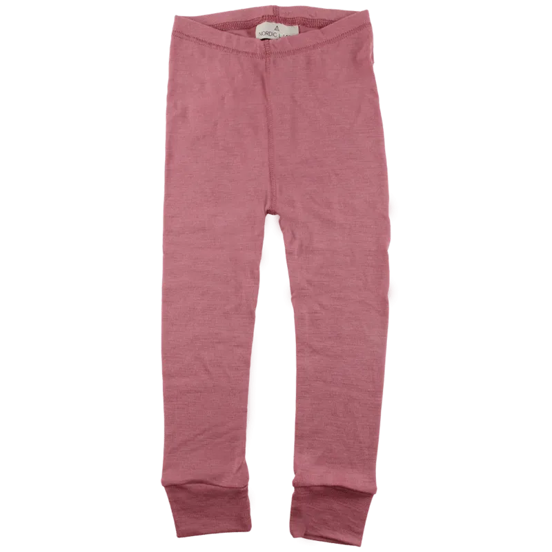 Nordic Label Wool Base Layer Leggings: Withered Rose