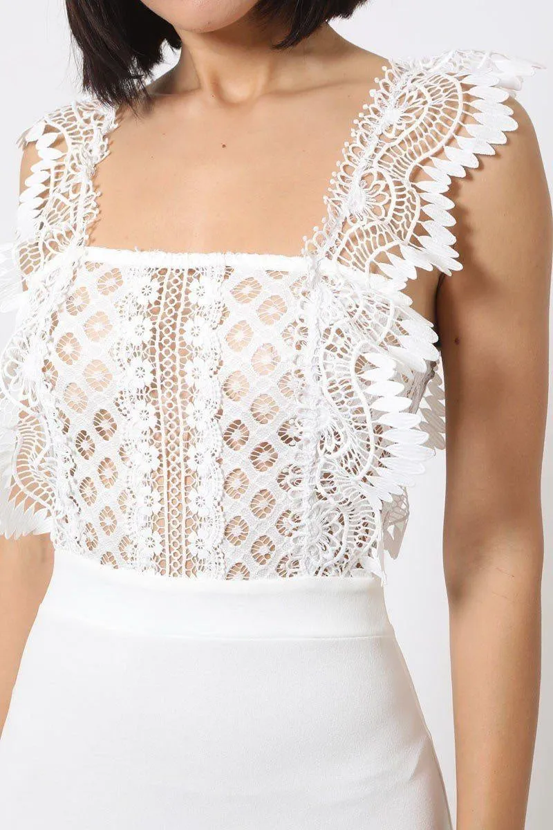 Off White Mermaid Midi Dress