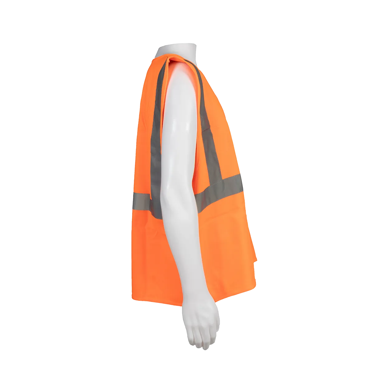 OV2-CB0 ANSI/ISEA 107-2015 CLASS 2 Orange Solid Safety Vest Zipper Closure