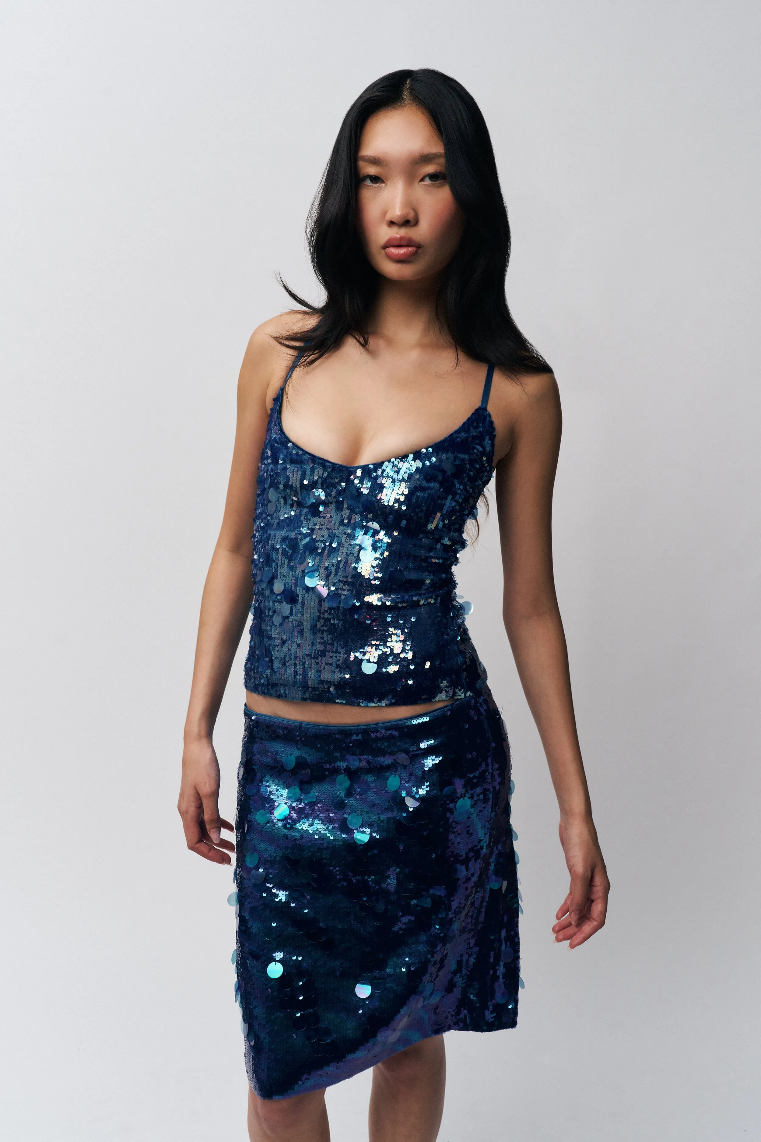 Paillette Midi Skirt