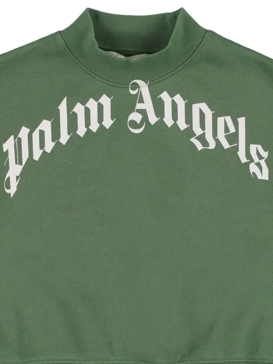 Palm Angels   Curved logo crewneck sweatshirt 