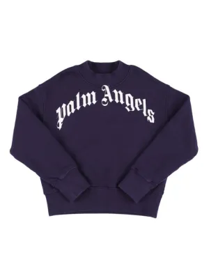 Palm Angels   Logo print cotton sweatshirt 