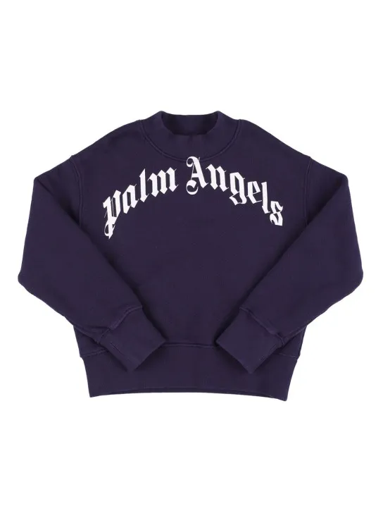 Palm Angels   Logo print cotton sweatshirt 