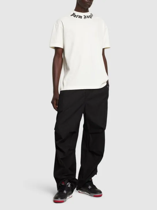 Palm Angels   Neck logo cotton t-shirt 