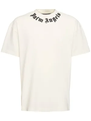 Palm Angels   Neck logo cotton t-shirt 