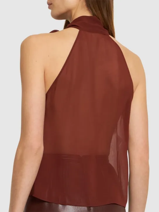 Philosophy Di Lorenzo Serafini   Georgette viscose halter top 