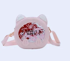 Pink Lovely Cat Sparkle Crossbody