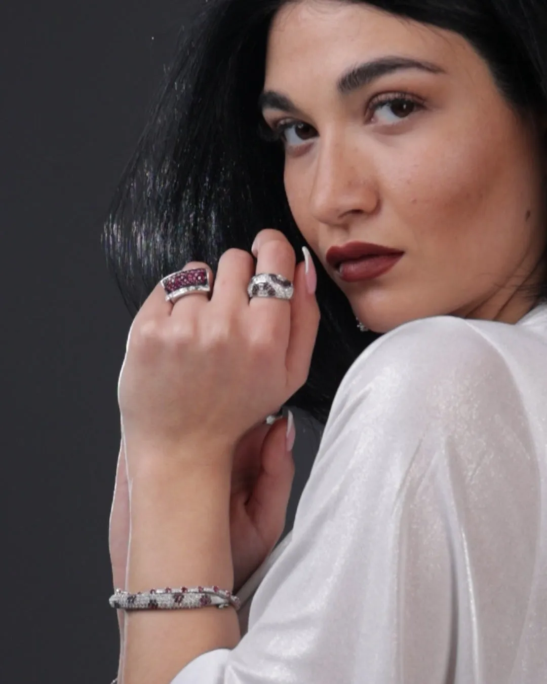 Radiant Bloom Silver Bangle