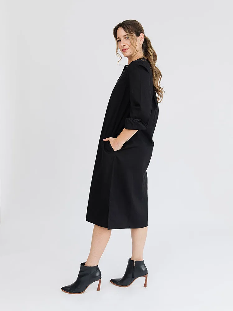 Ranji Midi Dress - Black Denim