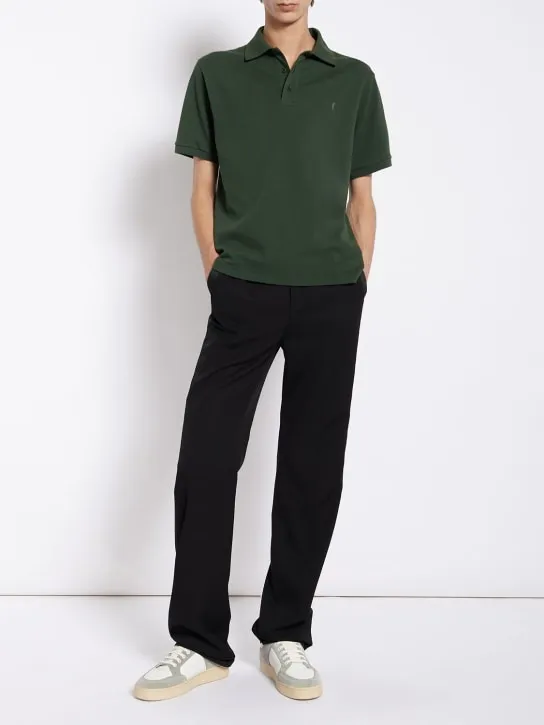 Saint Laurent   Cassandre cotton blend polo shirt 