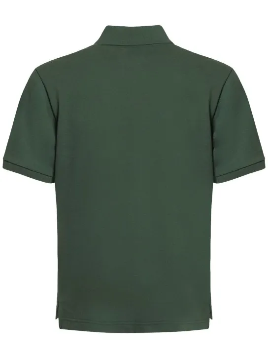 Saint Laurent   Cassandre cotton blend polo shirt 