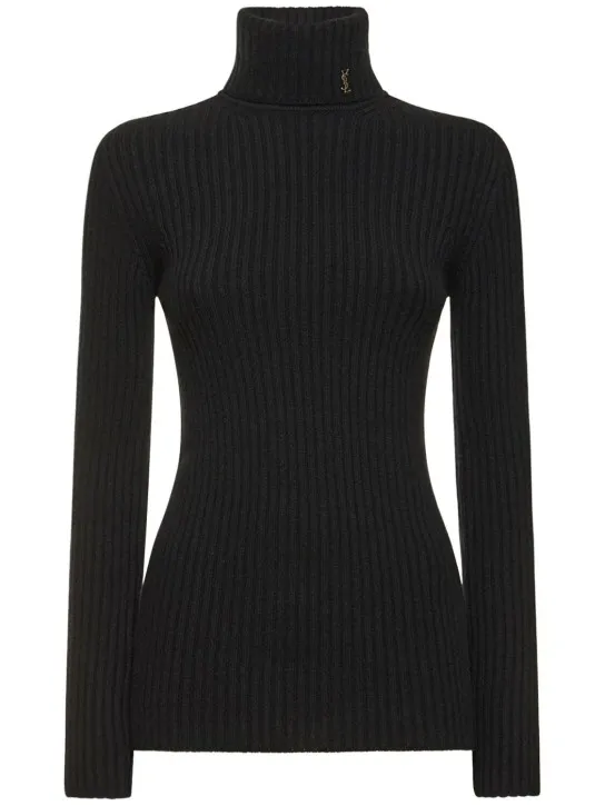 Saint Laurent   Maille wool &amp; cashmere knit sweater 