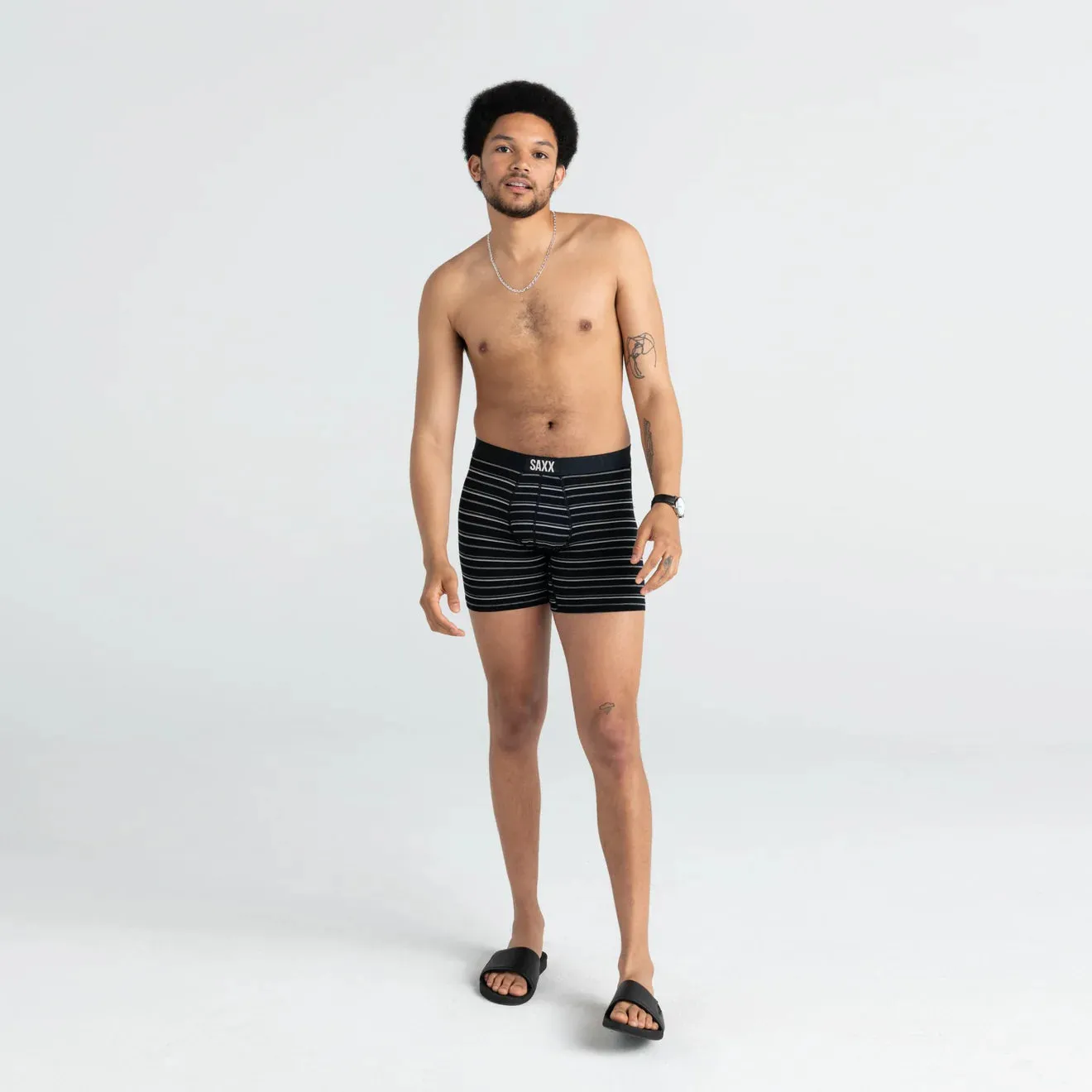 SAXX Vibe Super Soft Boxer Brief - Black Coast Stripe - SXBM35 - BCO