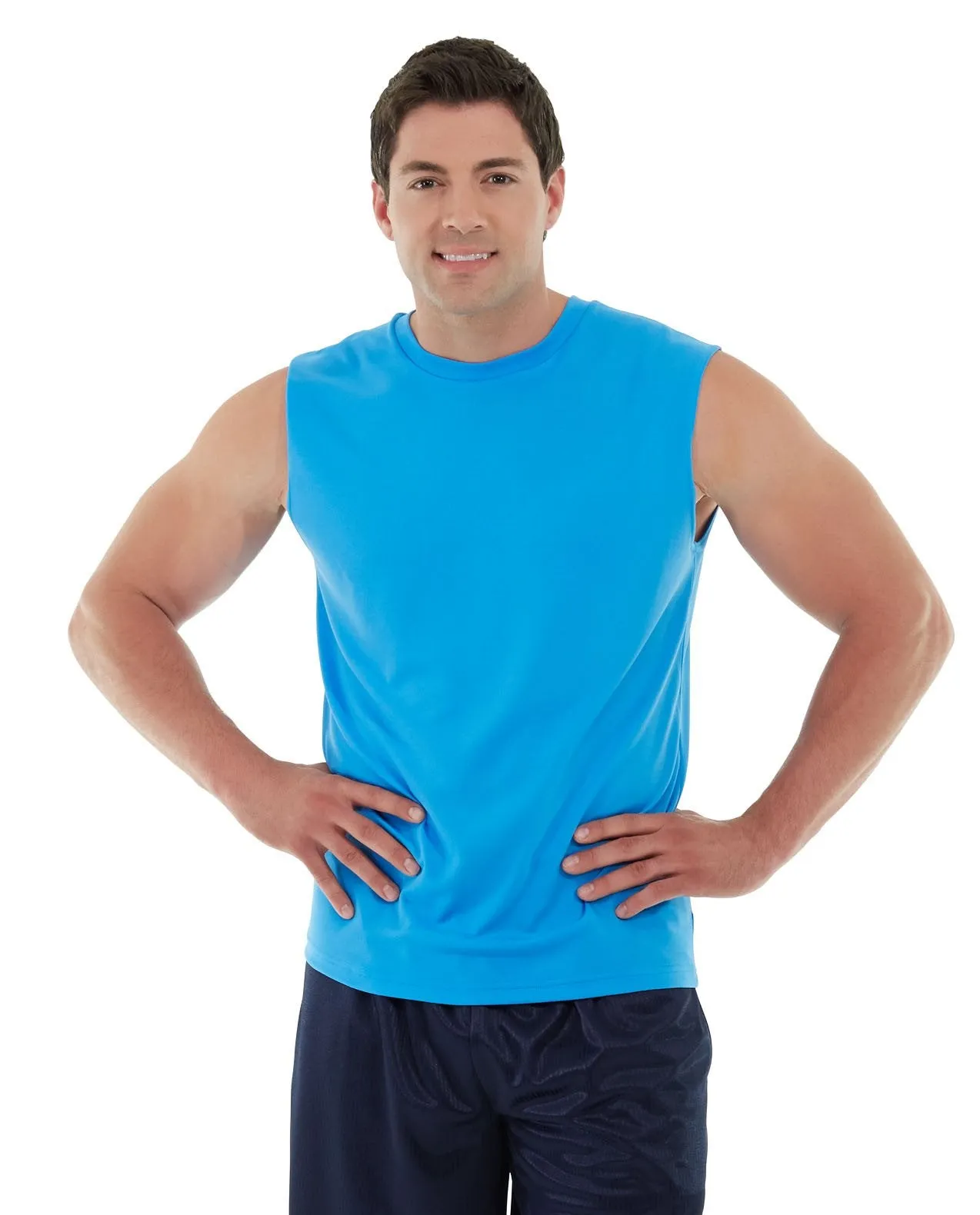 Sinbad Fitness Tank-L-Blue