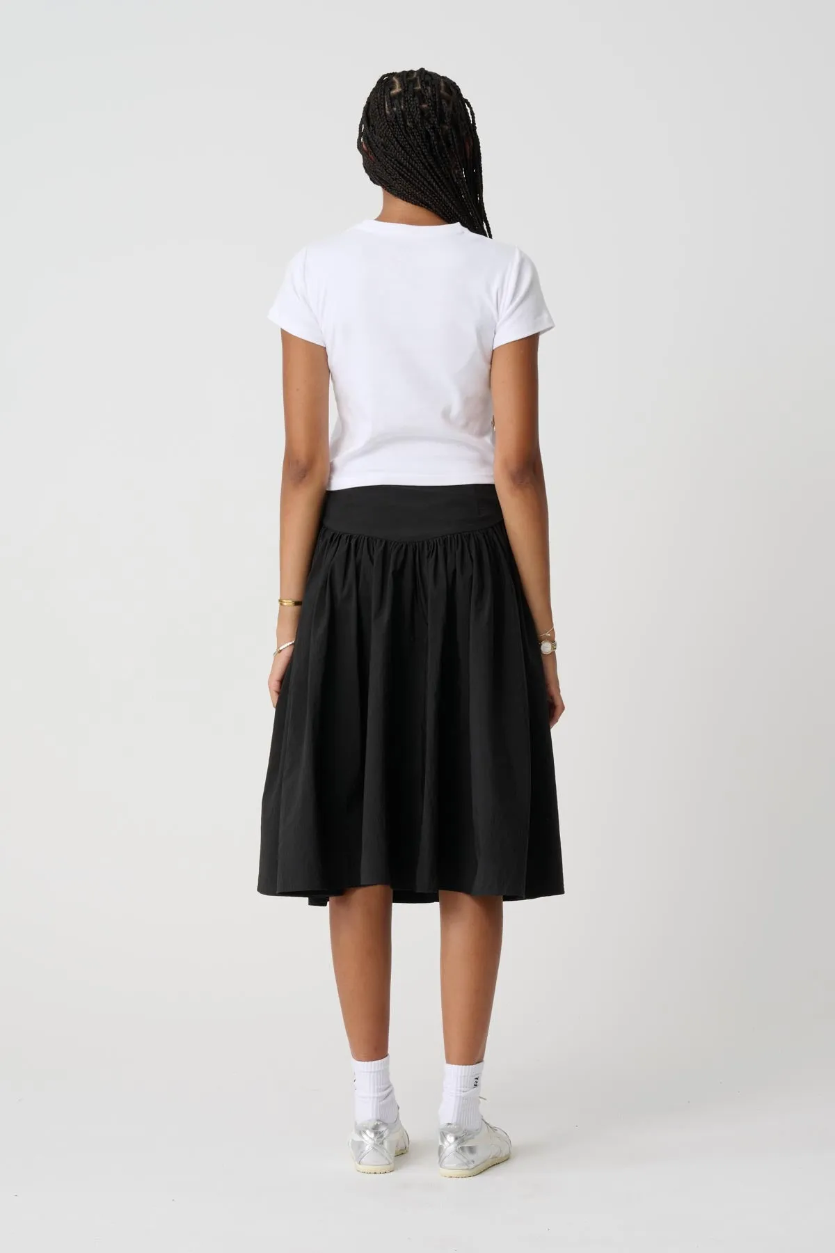 SOFIA MIDI SKIRT - Black