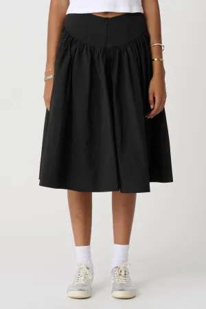 SOFIA MIDI SKIRT - Black