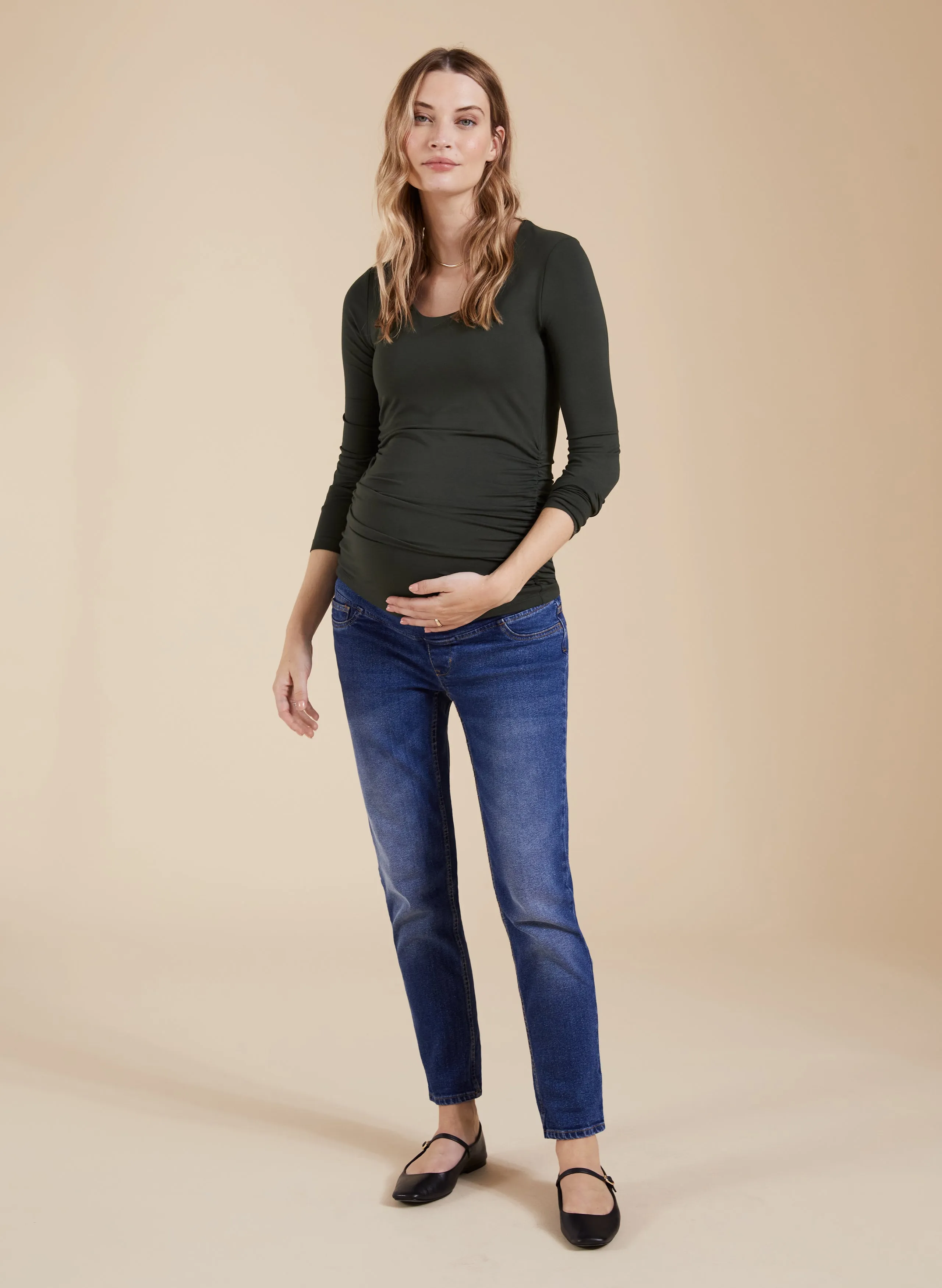 The Essentials Maternity Scoop Top