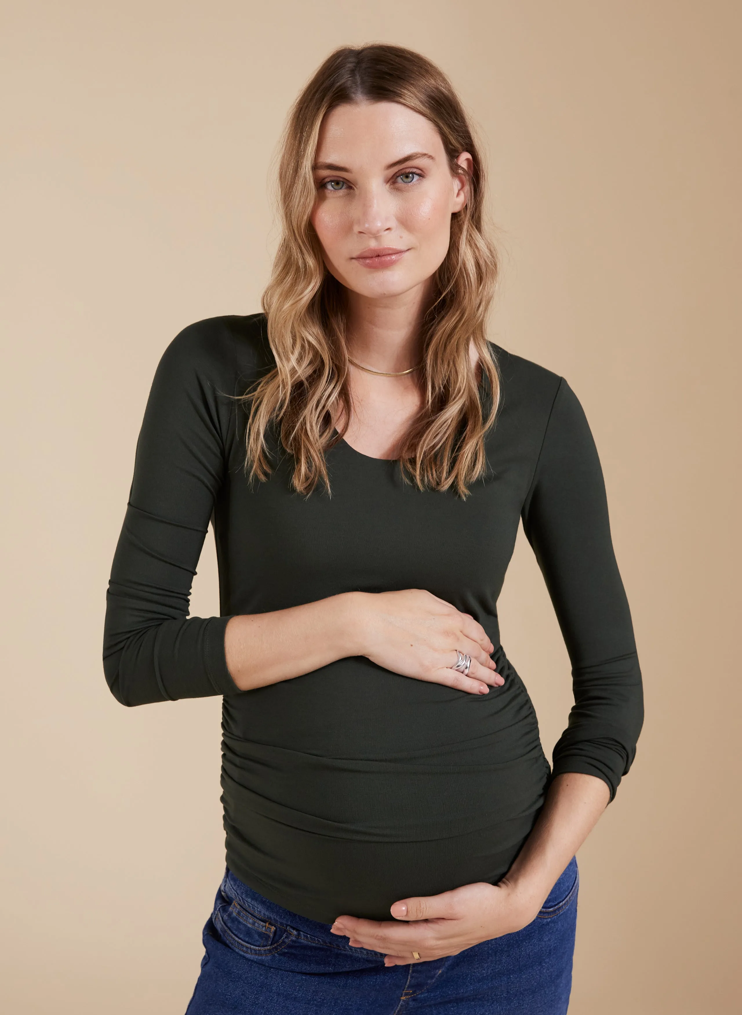 The Essentials Maternity Scoop Top